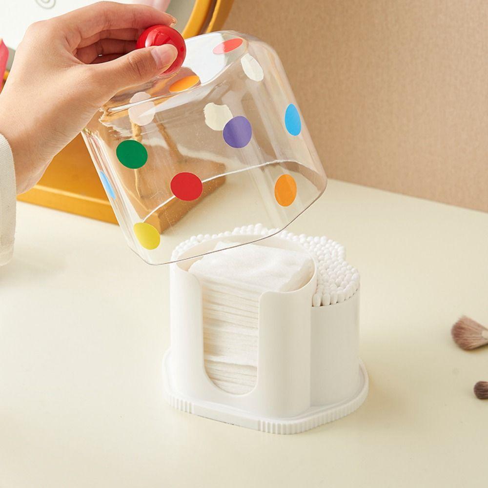 Dustproof Cotton Ball Holder Large Capacity Cotton Swabs Storage Box  Office Supplies