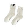 Ballet Style Tube Socks Spring/summer Mid Tube Socks Ins Bow Stacked Socks