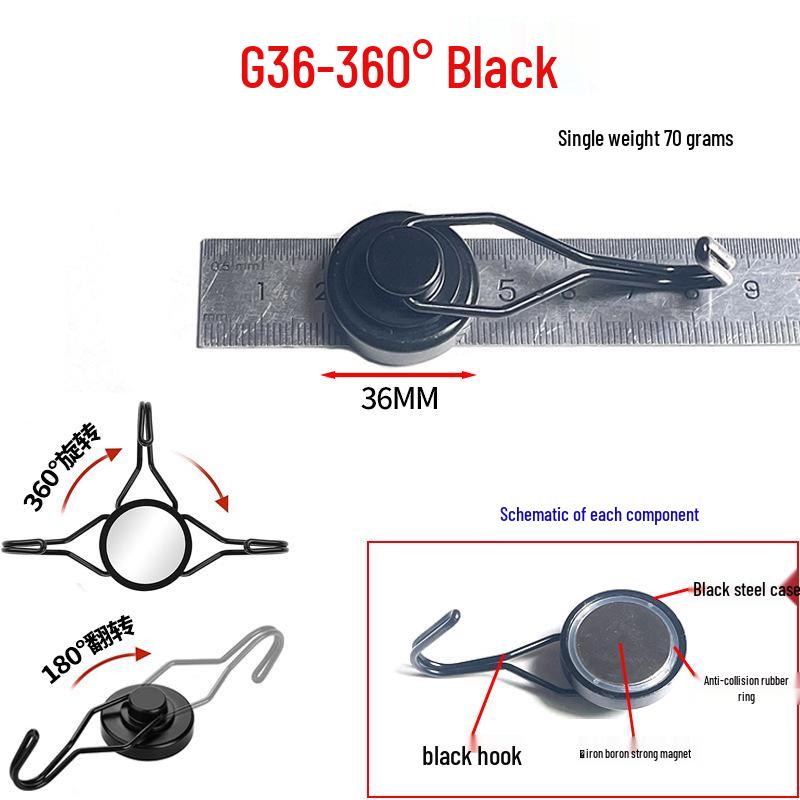 Rust-Proof Rotating Neodymium Magnetic Hook for Refrigerators