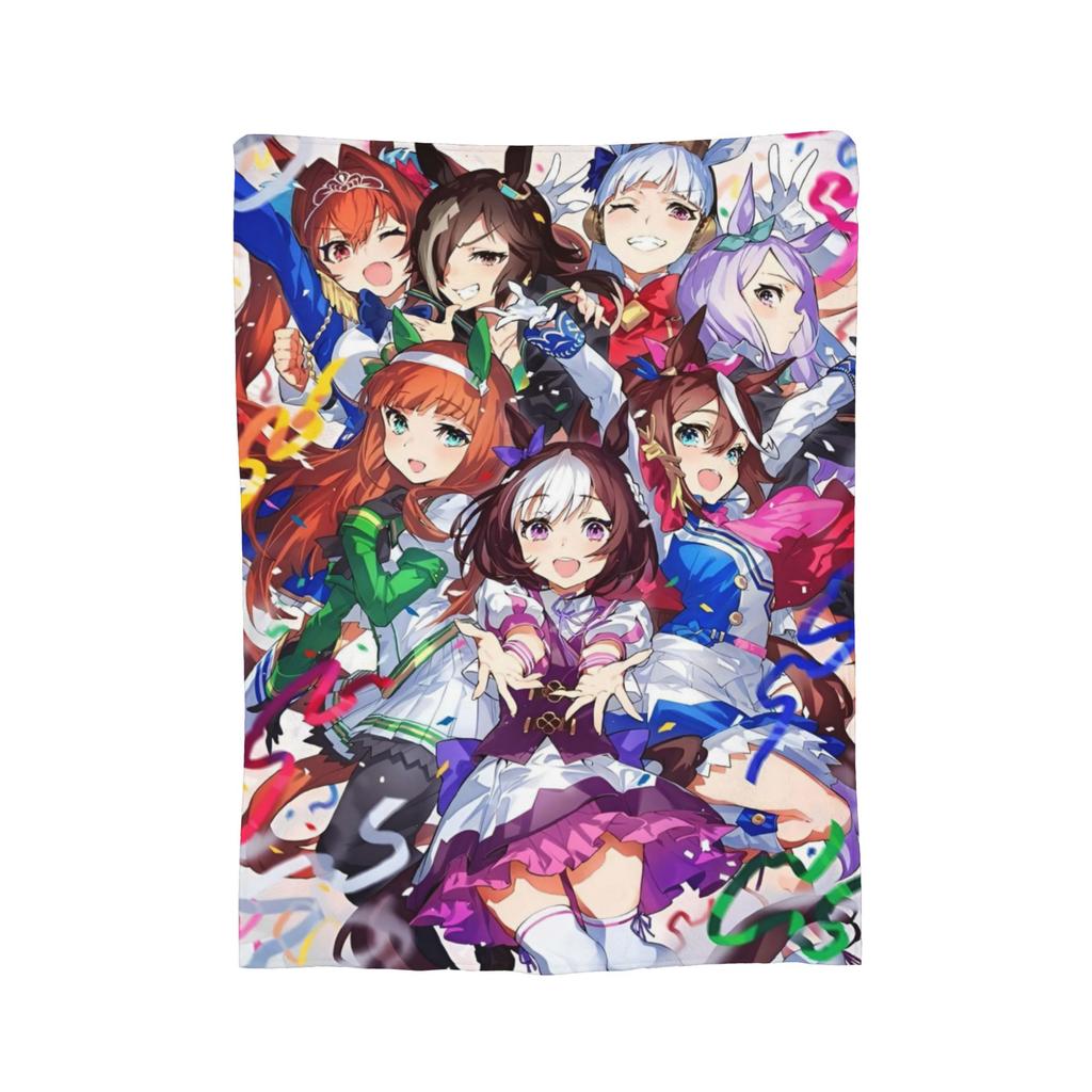 Umamusume Pretty Derby Anime Blankets Velvet All Season Multifunction Super Soft Throw Blanket for Bed Office Bedspreads
