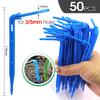 30-200pcs Garden 3/5mm Hose Bend Arrow 1/8'' Blue Drip Emitter Dripper Water Saving Sprinkler for Greenhouse Bonsai Micro Irrigation