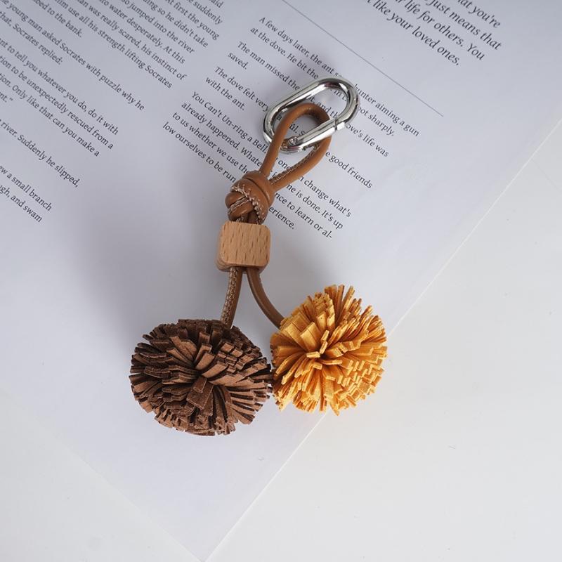 Blumen Quaste Kugel Taschenanhänger Schlüsselanhänger Lederanhänger Luxus Einfach All-Matching Taschen Dekoration Zubehör