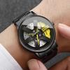 Fashion Men Business Watches 3d Car Wheel Dial Men Sports Watch Stainless Steel Band Wristwatch Reloj Hombre