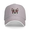 Denim-Kappe, Boston Terrier-Hund, Baseball-Dad-Cap, klassisch gewaschen, 100 % Baumwolle, verstellbar, lässig, Sport, für Unisex, Damen, Mütze