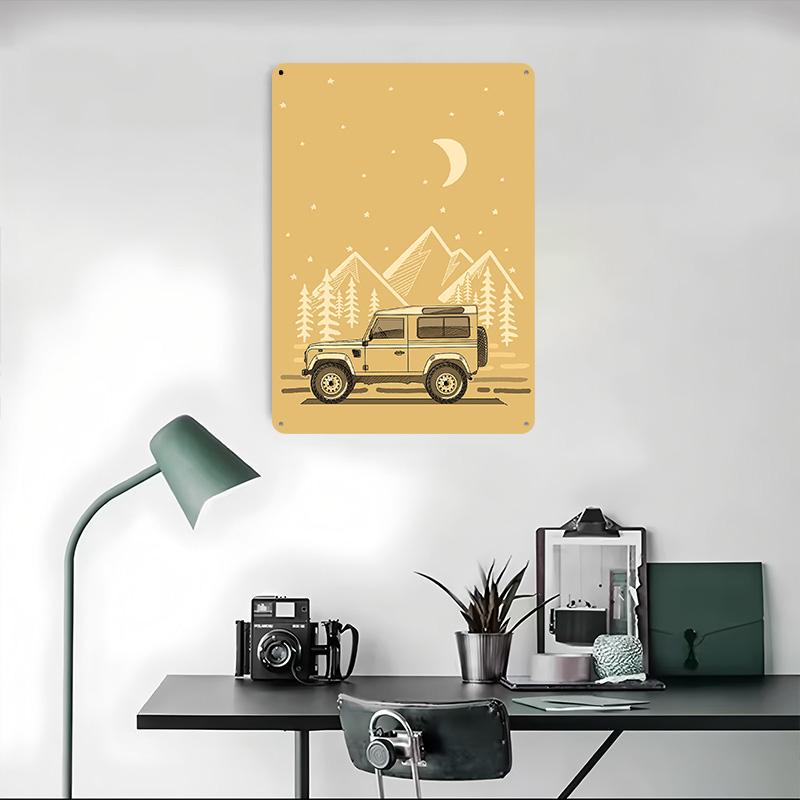 Classic 4x4 Offroad Car Metal Poster Customized Wall Art Retro Vintage Tinplate Signs for Man Cave Gaming Decoration Room House