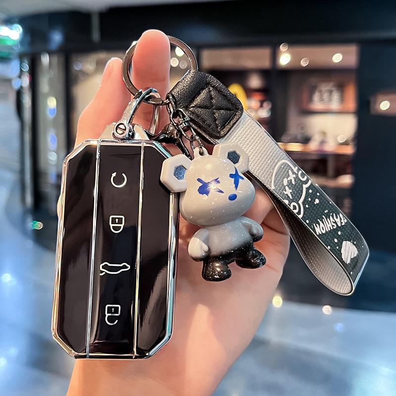 Tpu Car Key Case Cover Keychain Accessories For Chery Jaecoo J5 J7 Auto Protection Keyless Shell Bag Housing Holder