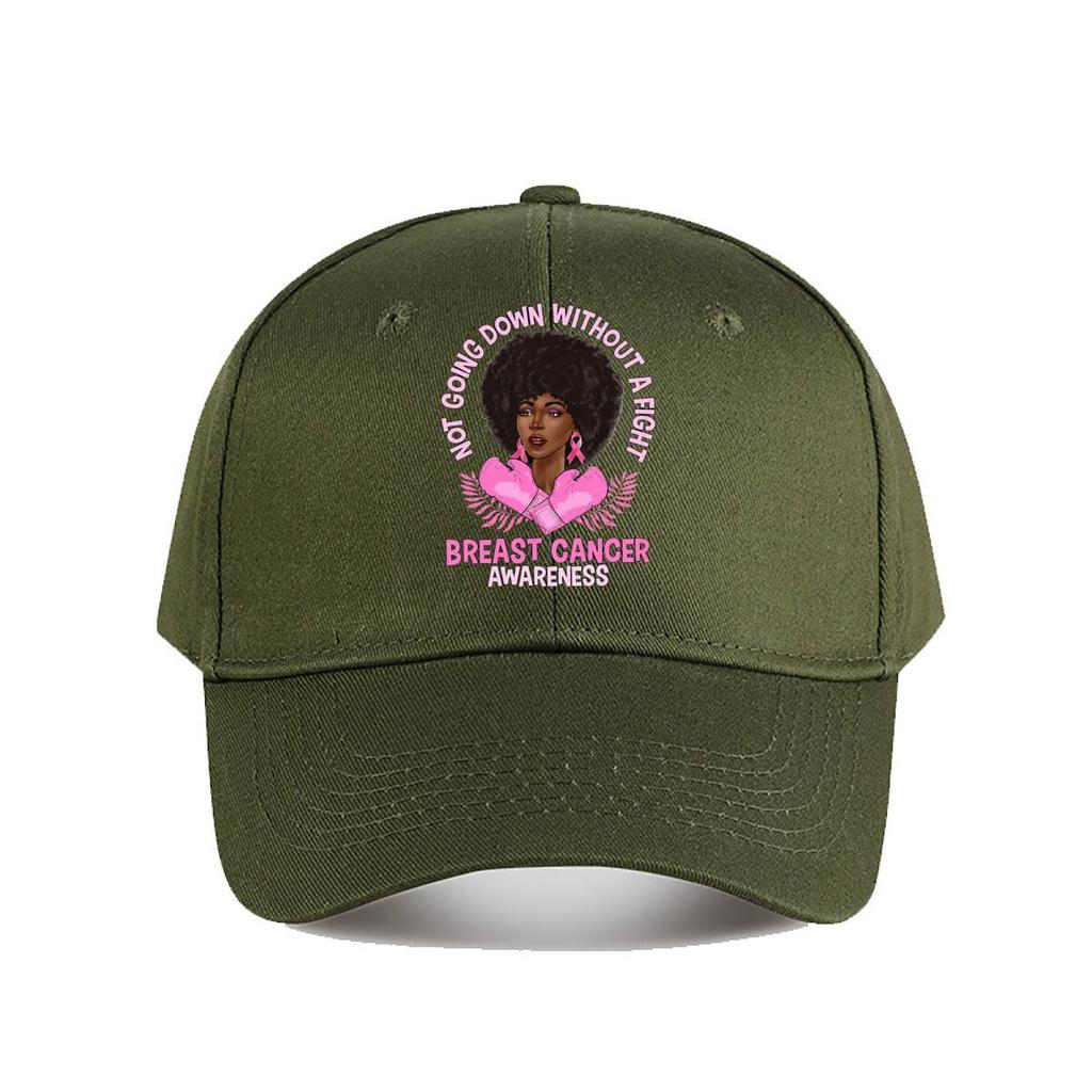 Breast Cancer Awareness Fight Graphic Baseball Cap Fashion Unisex Sunhat Womens Outdoor Sports