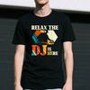 Relax The DJ Is Here Vintage Disc Beat Maker Gifts T-shirt Fashion Casual Men Clothing Fitness T Shirt Summer Casual Tshirt