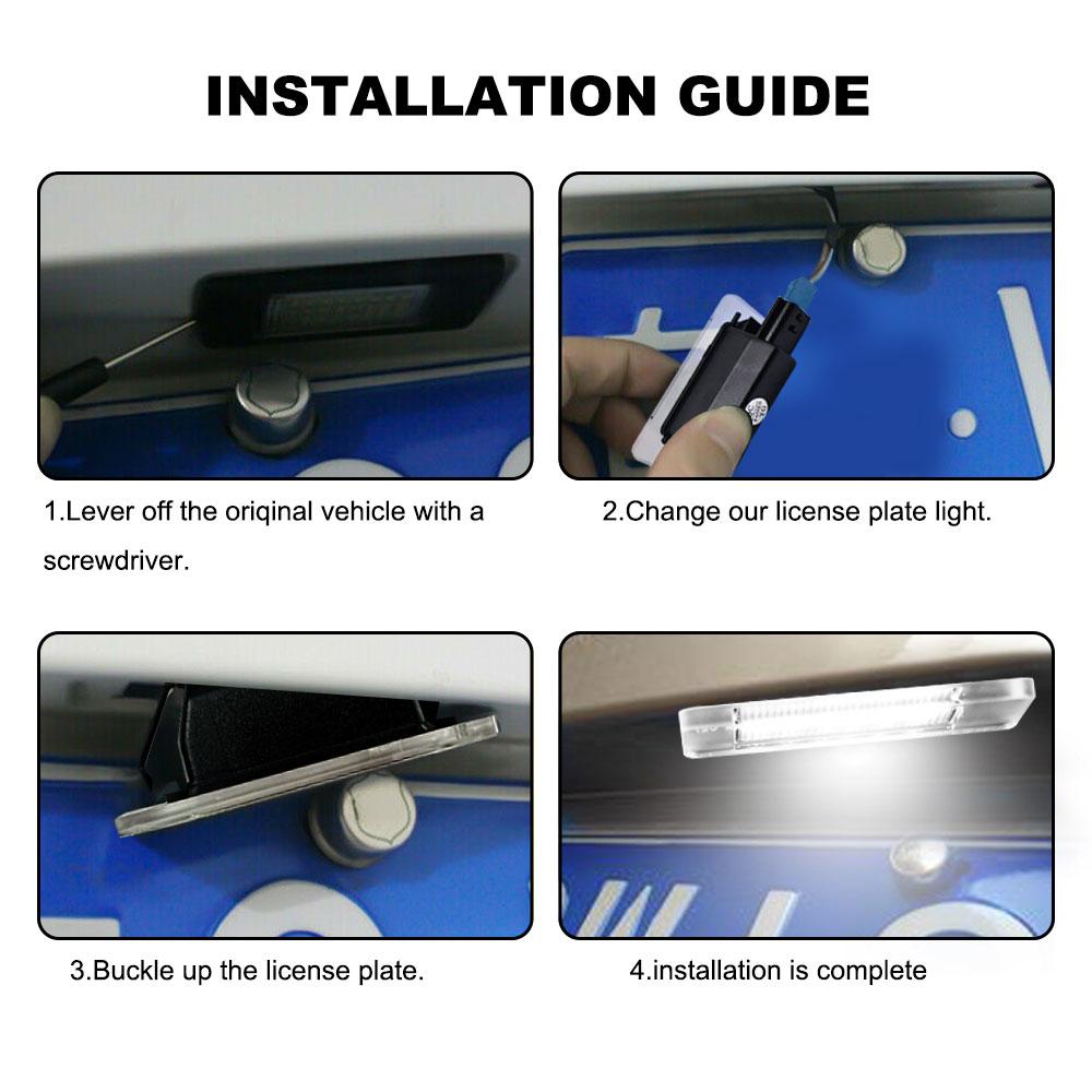 2 Pcs LED License Plate Light Canbus For 19/20-Up Nissan Altima Rogue Sentra Versa