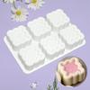 Silicone Mousse Cake Mold Square Flower Easy Using Non-stick Chocolate Dessert Baking Mold for Cake Decorating DIY Bakeware Tool