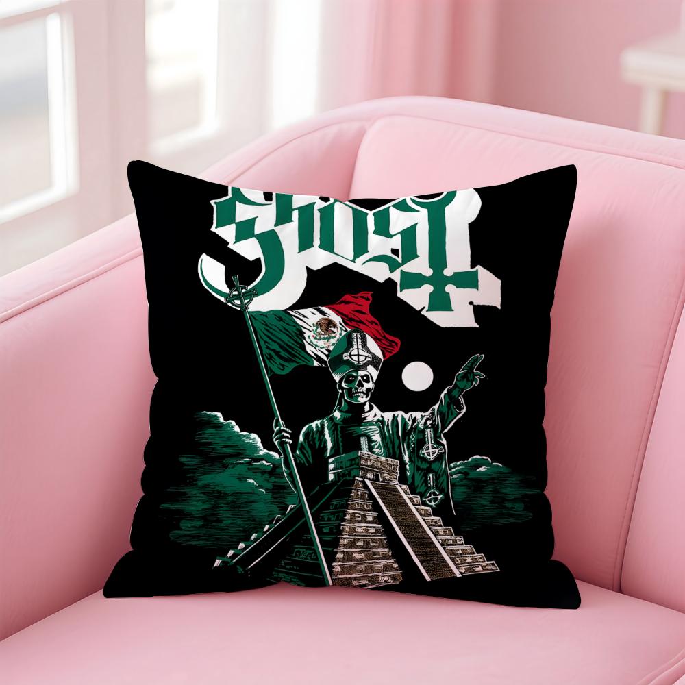 Band G-Ghost Cushion Cover Comfortable Reversible Pillow Cover Ideal for Car Sofa Bedroom & Beyond