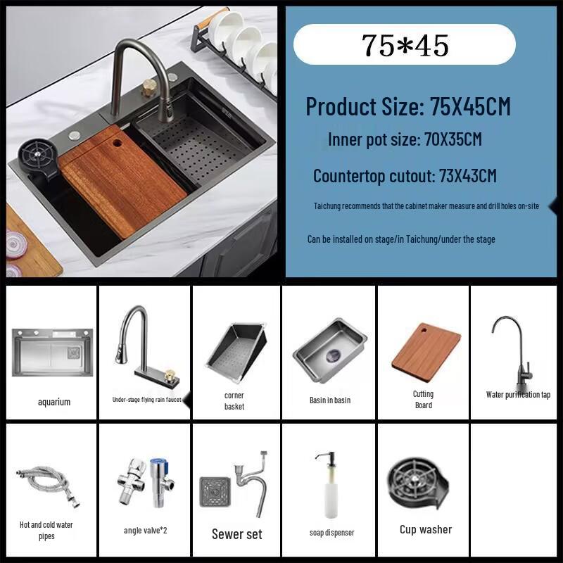 Thickened 304 Stainless Steel Veggie Washer with Digital Display & Honeycomb Design