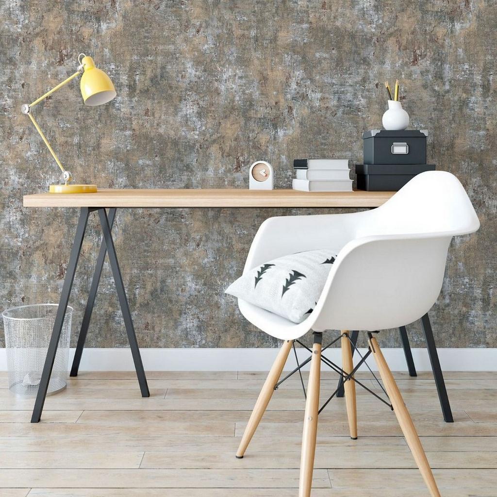 World of Wallpaper Soho Concrete Vinyl Textured Wallpaper