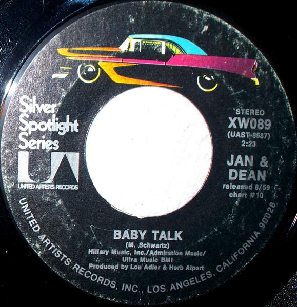 

7inch Record JAN & DEAN - Jennie Lee / Baby Talk XW089 UNITED ARTISTS US Rock Used