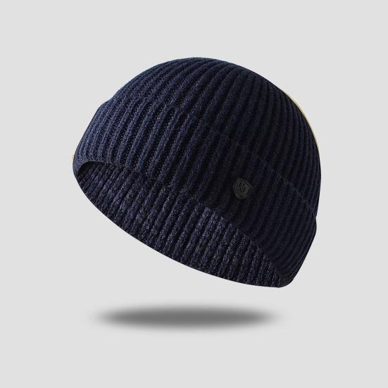 Herbst Winter Warme Gestrickte Hut Männer Frauen Einfarbig Rippen Mützen Hut Im Freien Winddichte Dicke Wandern Radfahren Hut