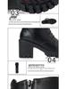 Women's Chunky Heel Leather Ankle & Mid-Calf Winter Boots with Velvet Lining