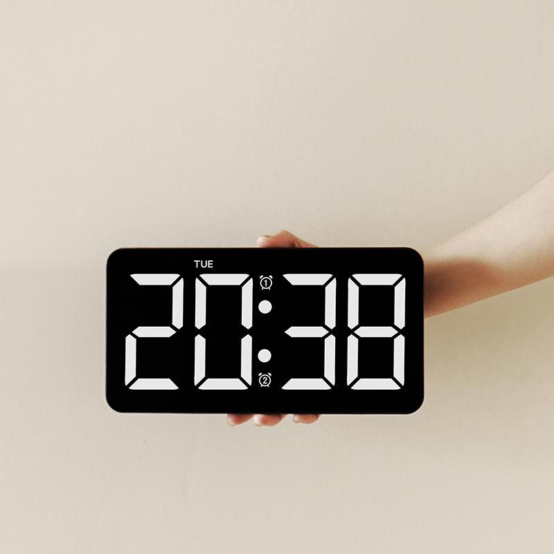 Hot-selling Alarm Clock LED Large Screen Digital Electronic Wall Clock Desktop Desk Clock Bedroom Living Room Wall Clock 1801