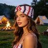 Diadema de Tela con Estampado de Bandera Suave para el Día de la Independencia con Estrellas Accesorios para el Cabello Americanos Diseño de Rayas Diadema Patriótica Festiva Accesorios Julio