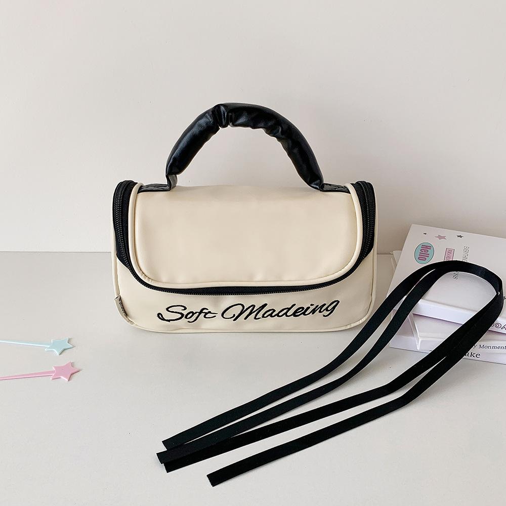 Schreibtischaufbewahrung Schleife Schreibwarentasche Schleife Schleifenknoten Stiftetasche Niedlich Y2K Schleifen-Aufbewahrungstasche Student