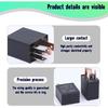 Ijuicy 4 PCS Car 5 Pin Relay Switch, Multi-Purpose Relay with 12V 30A, Nylon Shell Automotive Engine Starter Relay Without Backrest, Plug-in Motor