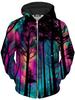Psychedelic Pattern 3D Printed Scenery Zipper Hoodies Men Women Fashion Hooded Oversized Hoodie Kids Zip Up Sweatshirts Coat