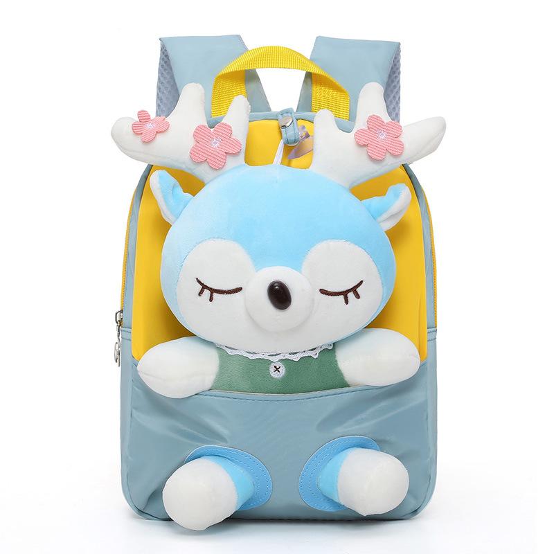 Cartoon Plush Split Elk Cute Children s Small Backpack Kindergarten Baby Girl Lightweight Fashionable Cute Backpack