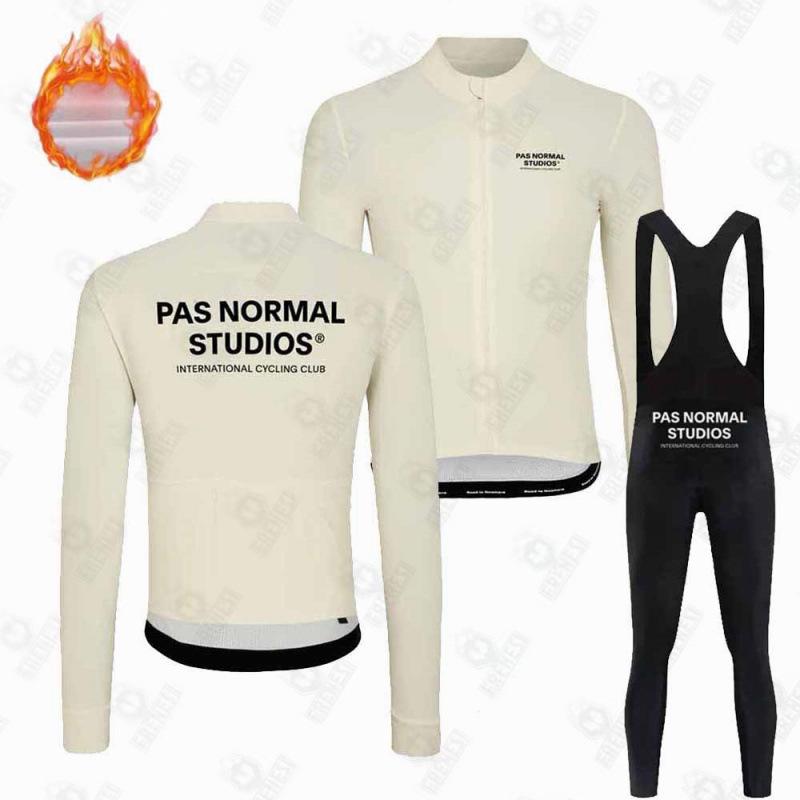 PNS Winter Cycling Fleece Set: Long Sleeve Jersey and Bib Pants for Road & Mountain Biking