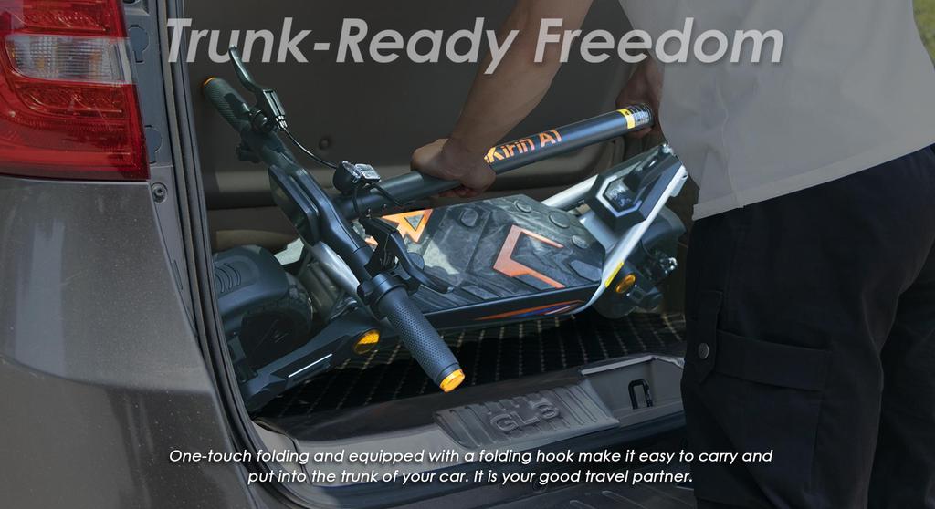 KuKirin A1 Elektroroller - 45 km/h Höchstgeschwindigkeit, 45 km Reichweite, 800W Motor, Doppelscheibenbremsen & IPX4 Wasserdicht - silber(KEINE ABE), 2026