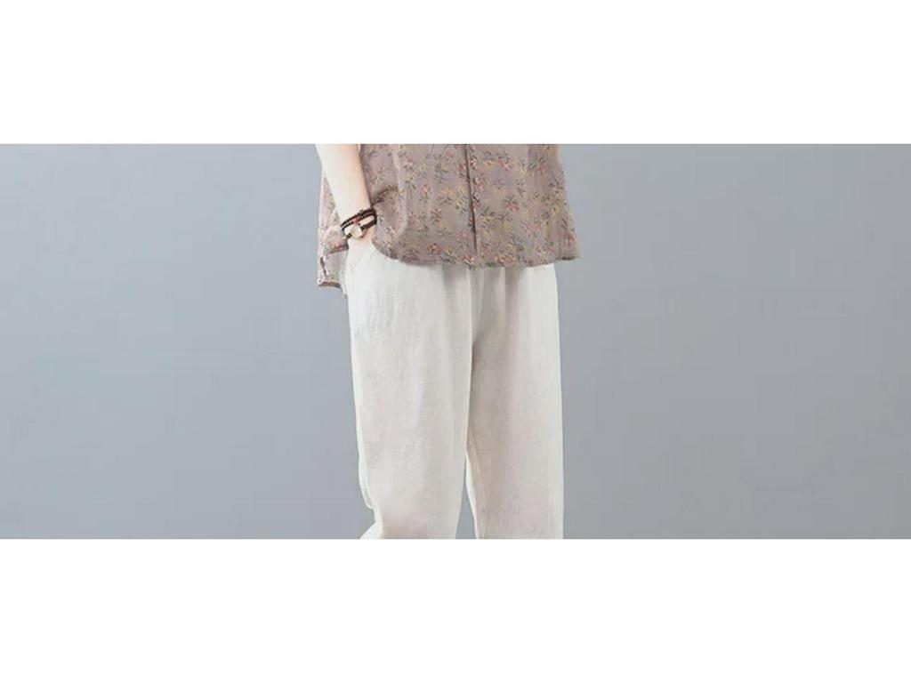 Női 2023 Nyári Virágos Rövid Ujjú Pamut Vászon Kétrészes Szett - Laza Szabású, Karcsúsító Koreai Stílusú Ruha