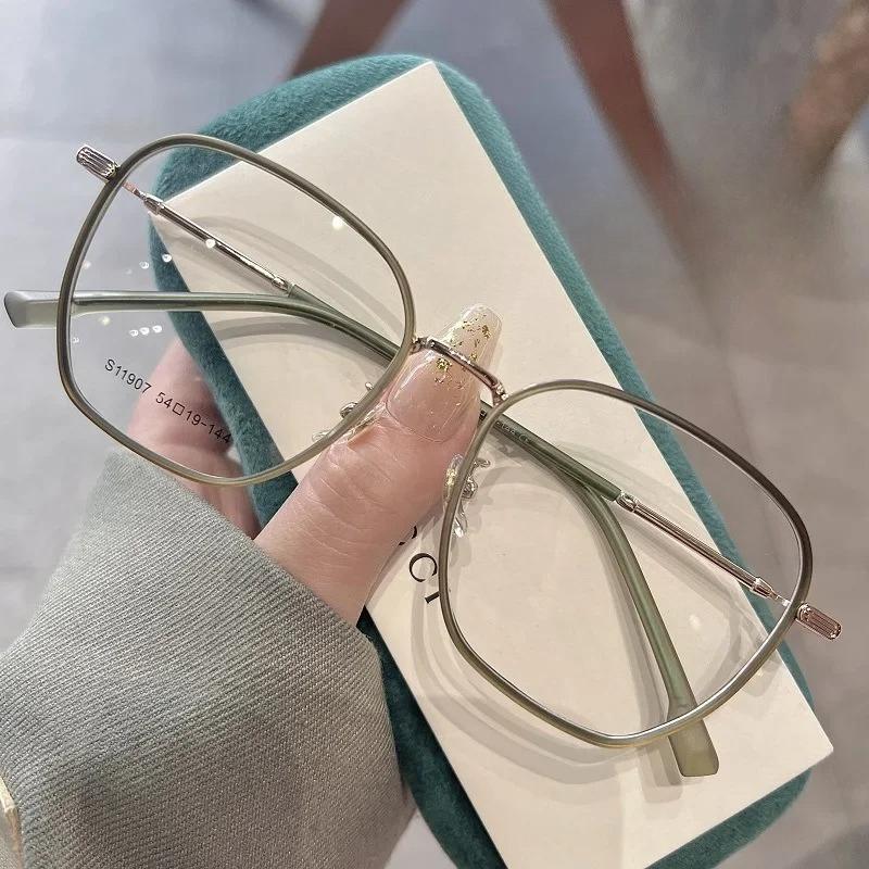 Anti Blue Light Myopia Glasses 0 ~ -4.0 Resin Lenses Plastic+metal Frame Square 8 Colors To Choose From Computer Glasses