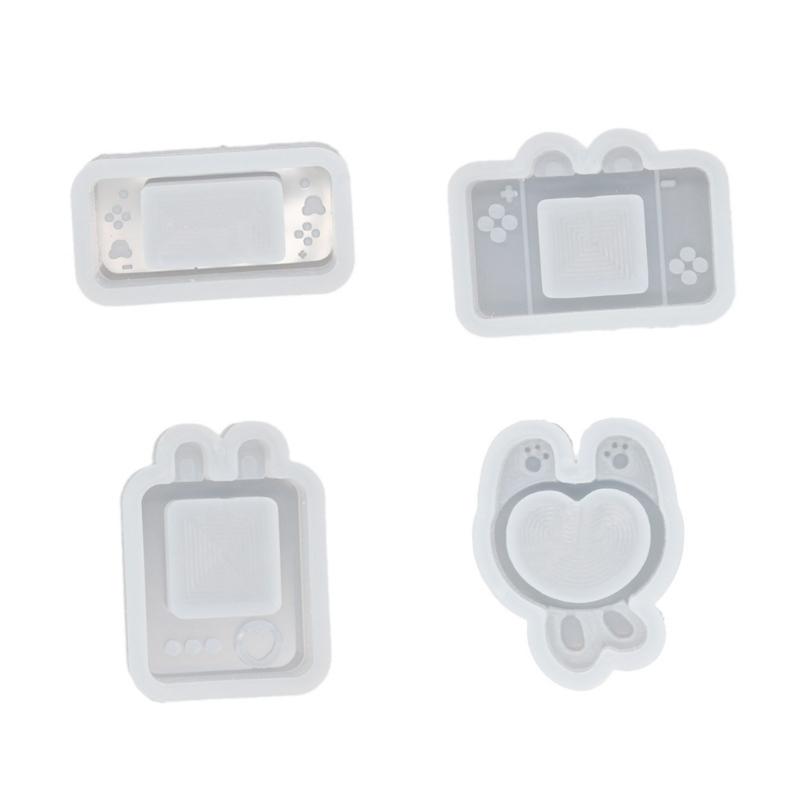 Silicone Heart Rabbit Quicksand Resin Moulds Jewelry Pendant Epoxy Mold DIY Necklace Pendant Mold Resin Shaker Mould