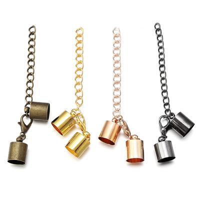 10 sets van 3-10 mm karabijnsluitingen, haken, kwastjes, leren eindkapjes en verbindingsstukken voor kettingen, geschikt voor het maken van zelfgemaakte armbanden, kettingen en sieraden.