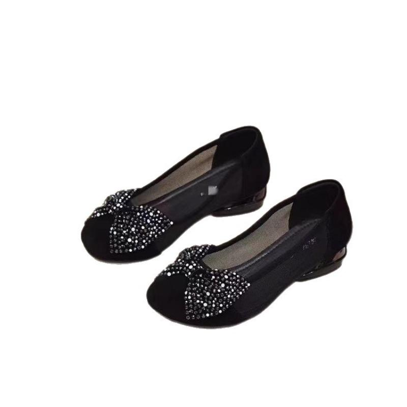 New Style Mesh Single Shoes with Matte and Hollow Mesh Surface for Women