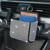 1PC Shiny Car Storage Box Rhinestone Storage Box Shiny Car Interior Decoration Fashion Design Car Put Mobile Phone ID Storage Box