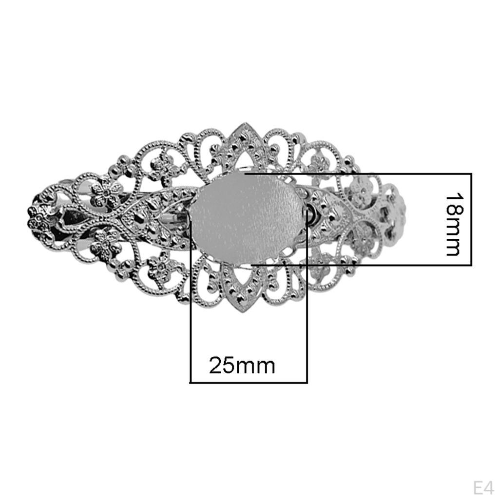 with French Clip Barrette Cabochons