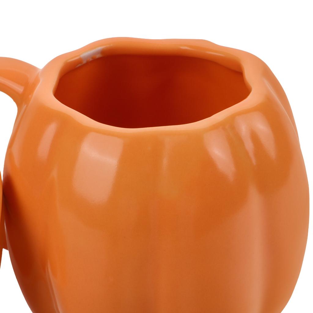 Ceramic Pumpkin Cup 400Ml Spill Proof Lid Coffee Mug Decorative Water Cup for Home Office Coffee Mugs Milk Mug