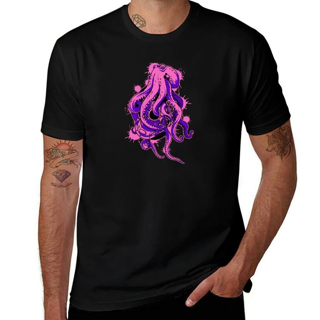 Moving Day Octopus (Purple) TShirt Work Wear Lightweight Tee TShirt