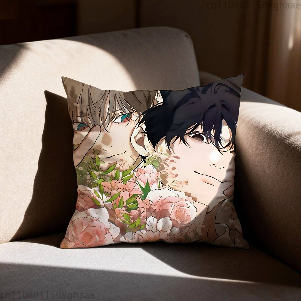 Manga LLost In The CCloud Pillow Case Square DoubleSided Printing Short Plush Sofa Cushion Cover Bedroom Bedside Pillow