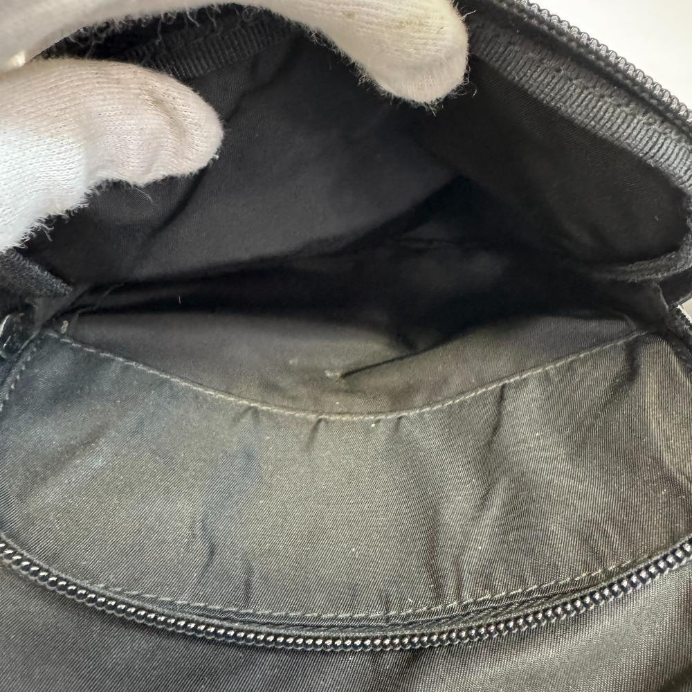 PRADA Triangle With logo Nylon Shoulder Bag black Nylon Used