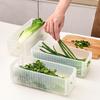 Refrigerator Storage Box Foldable Plastic Fresh-keeping Box Egg Noodle Scallion Storage Container Kitchen Storage Organization