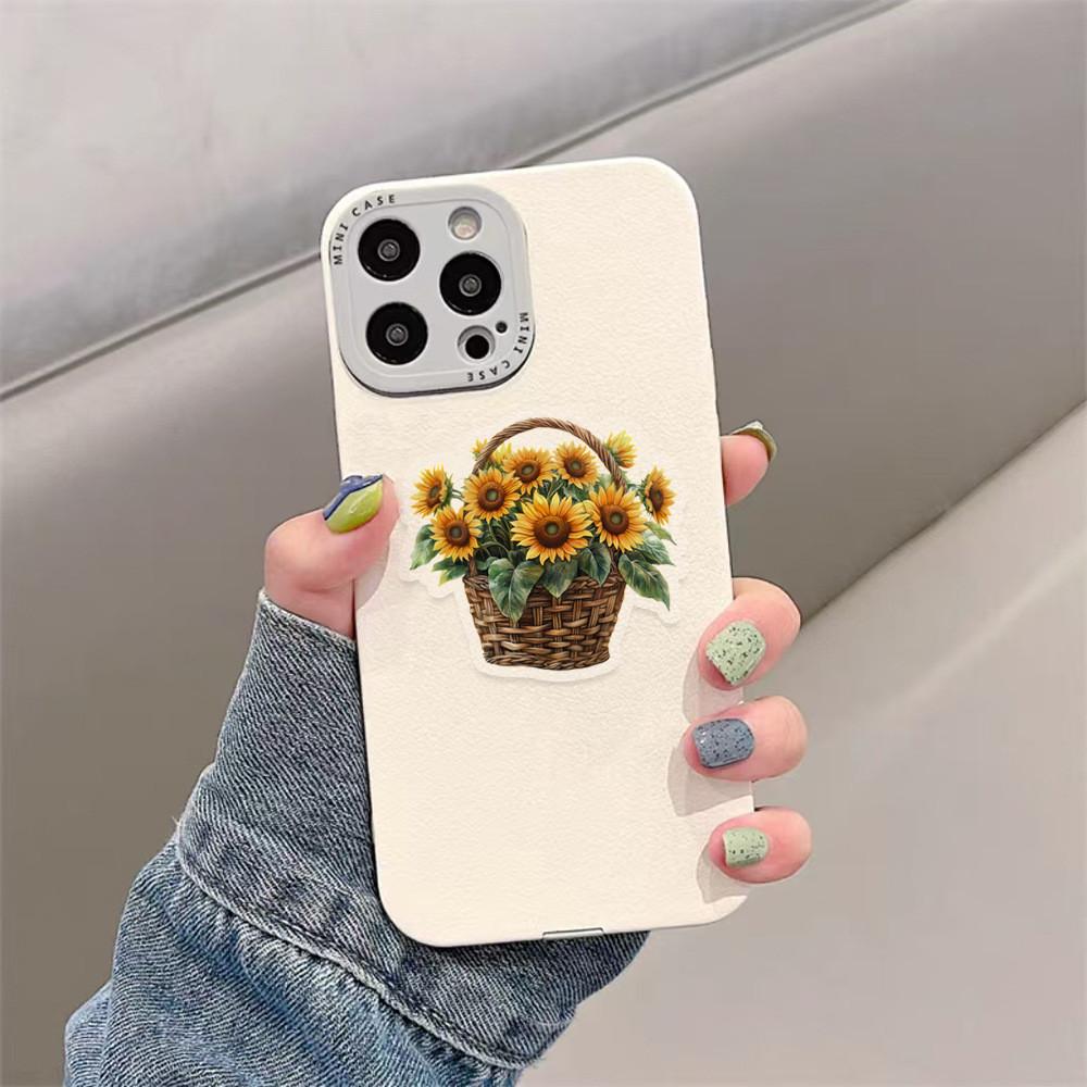 50 Bright Sunflower Stickers - Great For Phone Cases Luggage Laptops Creative Decor Animeworlds Store