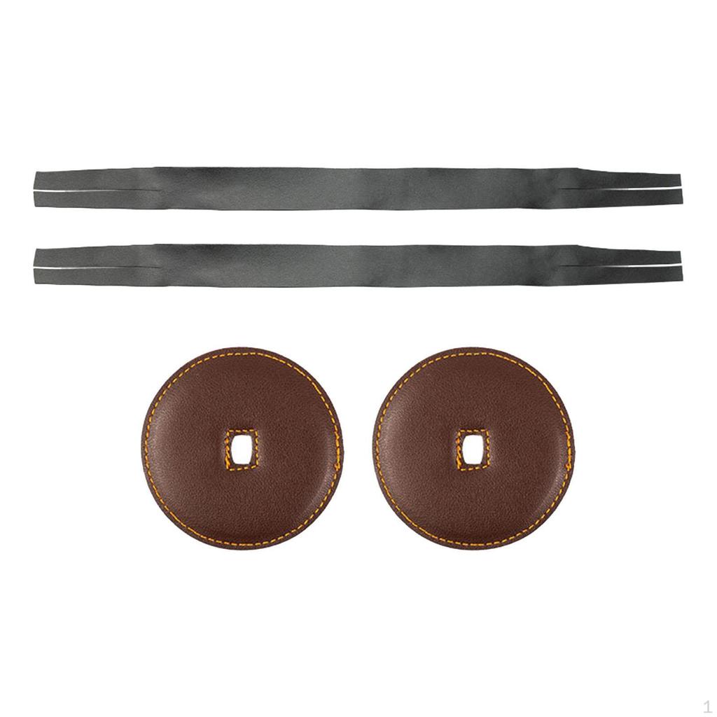 2 Pieces Cymbal Belt Strap Hand with Pads Instrument Accessory Repairment Soft