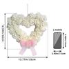 Valentine'S Day White Rose Wreath 2024 Romantic Love Wreath Outdoor Wedding Scene Arrangement Props