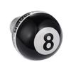 Universal Aluminum Alloy Car Gear Shift Knob Ball 8 Billiard Shape  Manual Lever Stick Shifter