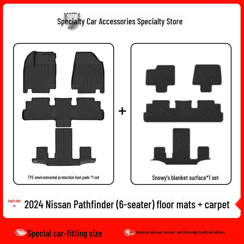 2024 Nissan Pathfinder 6-Seater TPE Eco-Friendly Floor & Trunk Mats