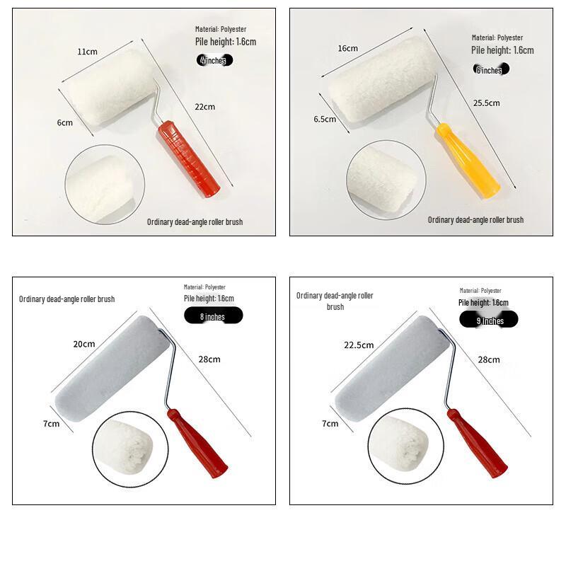 Zhi Shi 9-inch Long-Haired Paint Roller Brush Set
