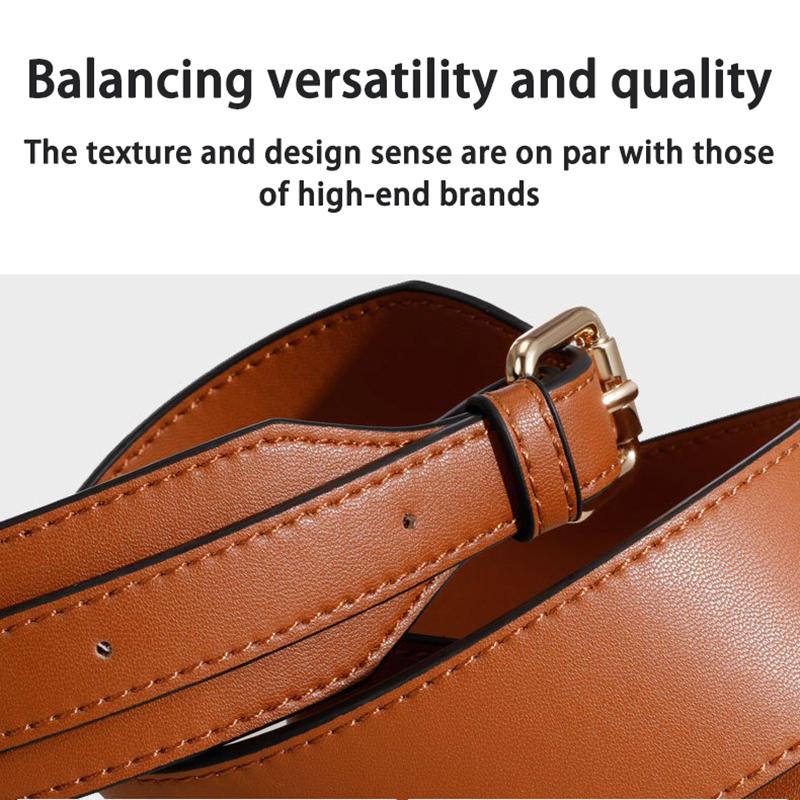 EverToner Fashion Leather Bag Straps Long Adjustable Leather Bag Strap Replacing Underarm Shoulder Straps Bag Accessory