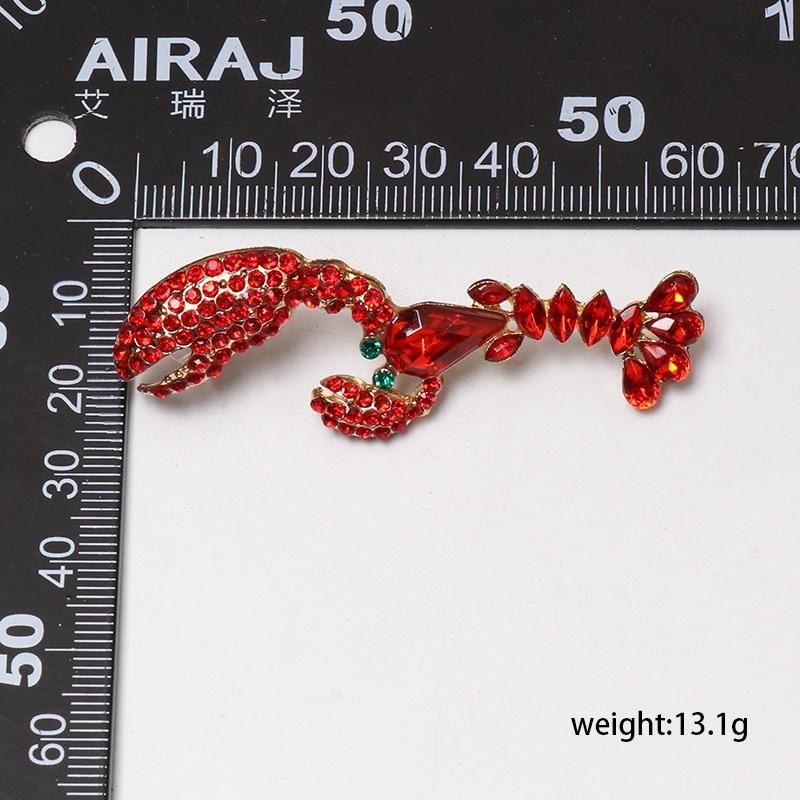 Pinkdudu Bohemian Multicolor Animal Lobster Shaped Dangle Earrings Crystal Statement Drop Earrings for Women Jewelry OG009