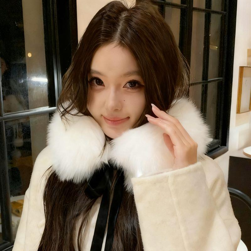 New Winter Neck Warmer Raccoon Fur Collar Fur Scarf Women's Luxury Fur Collar For Coat Fur Hood Decorate Luxury Fur Scarves