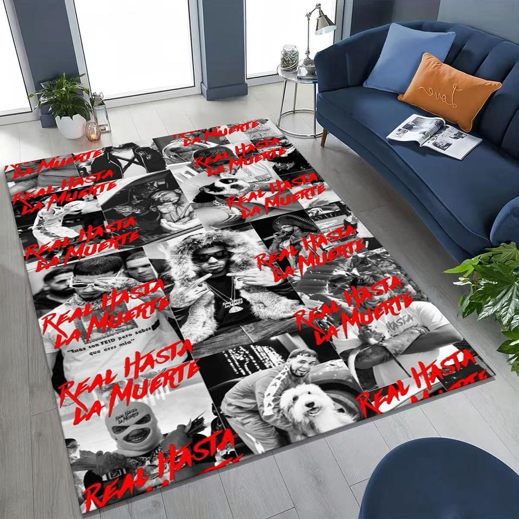 Anuel AA  Hip Hop Rapper Singer Rug for Bedroom Living Room Sofa Home Doormat Decor, Large Kids Play Non-slip Floor Mat Gift